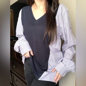 Navy Lucky Brand X plaid